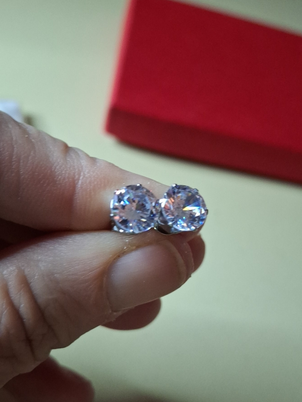 Faux Diamond Stud Earrings New